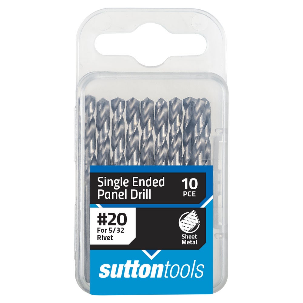 SUTTON NO.20 X 54MM HSS PANEL DRILL BIT - SHORTIE - 10 PIECE
