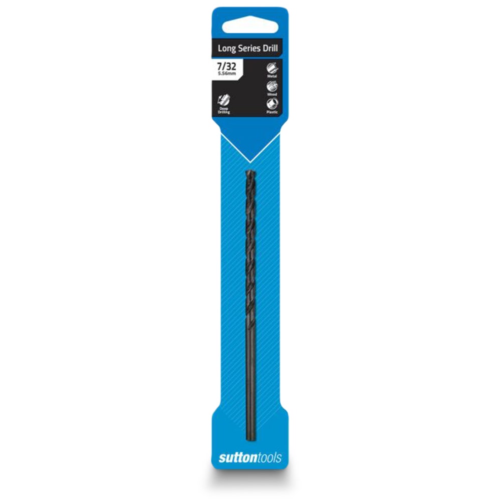 SUTTON 7/32INCH X 152MM METAL DRILL BIT LONG SERIES HSS BLUE BULLET D1100556