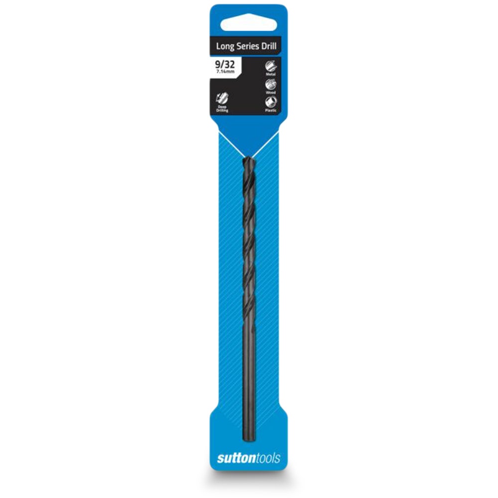SUTTON 9/32INCH X 6.1/4INCH METAL DRILL BIT LONG SERIES HSS BLUE BULLET