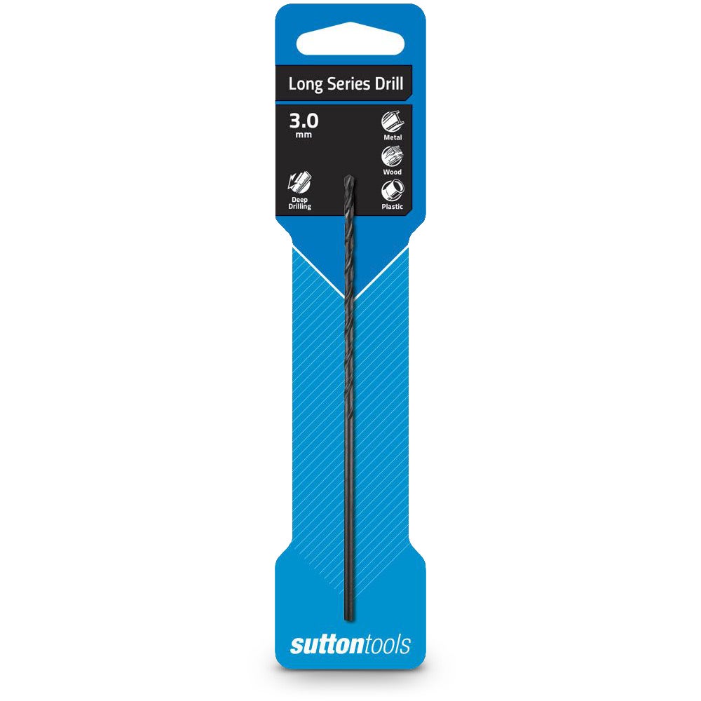 SUTTON 3.0 X 130MM HSS-BLUE LONG-SERIES DRILL BIT - BLUE BULLET D1100300