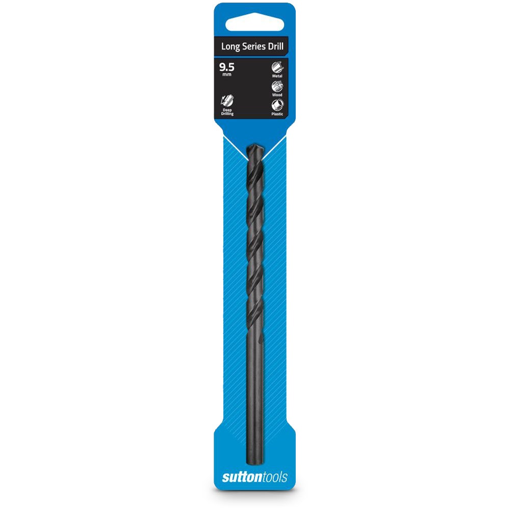 SUTTON 9.5 X 171MM METAL DRILL BIT LONG SERIES HSS BLUE BULLET