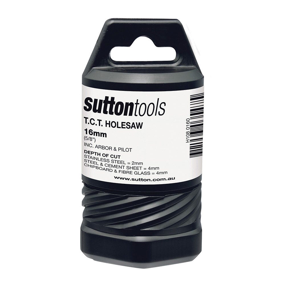 SUTTON 16MM TCT METAL HOLESAW W/ ARBOR H1080160