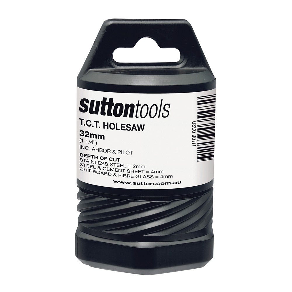 SUTTON 32MM TCT METAL HOLESAW W/ ARBOR H1080320