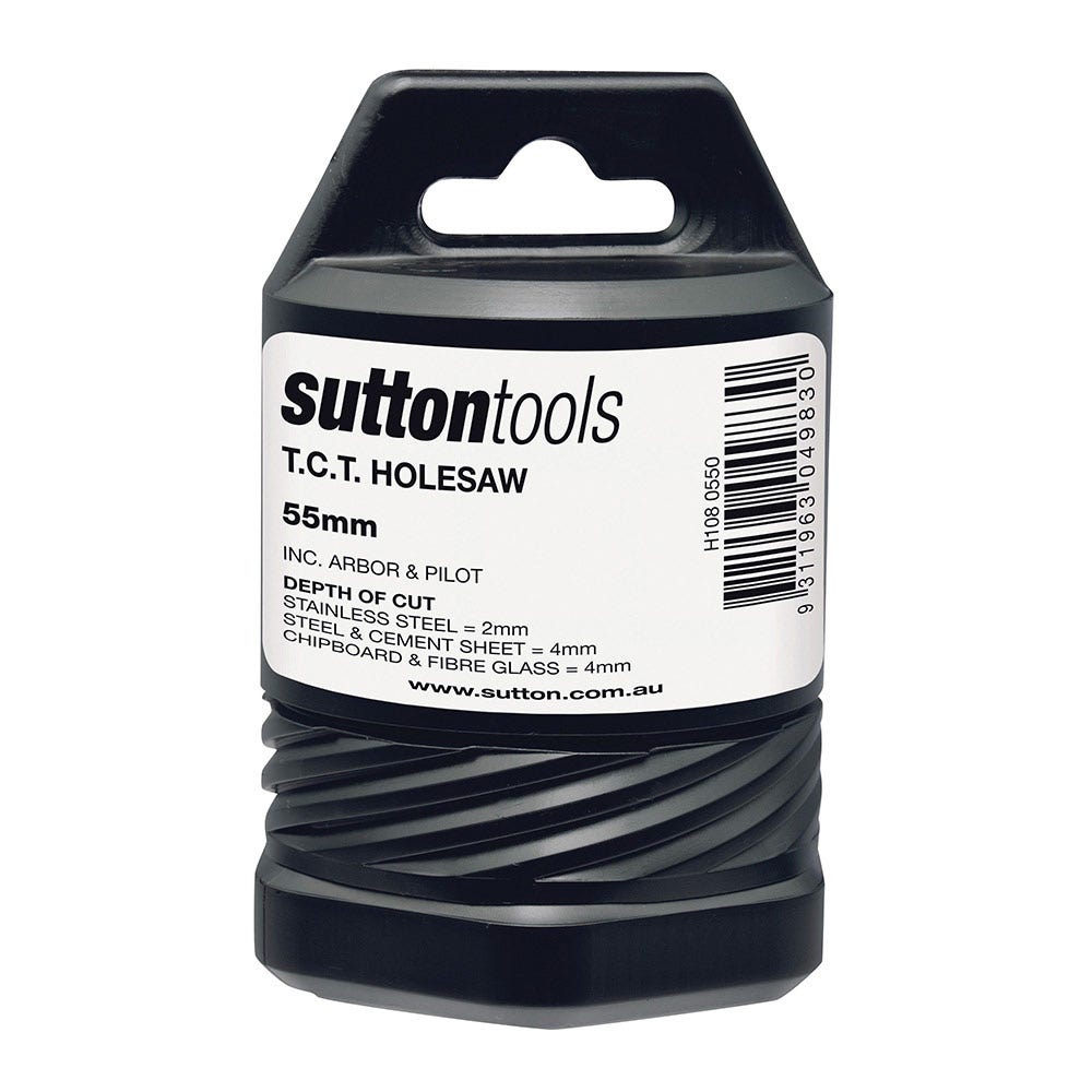 SUTTON 55MM TCT METAL HOLESAW W/ ARBOR H1080550