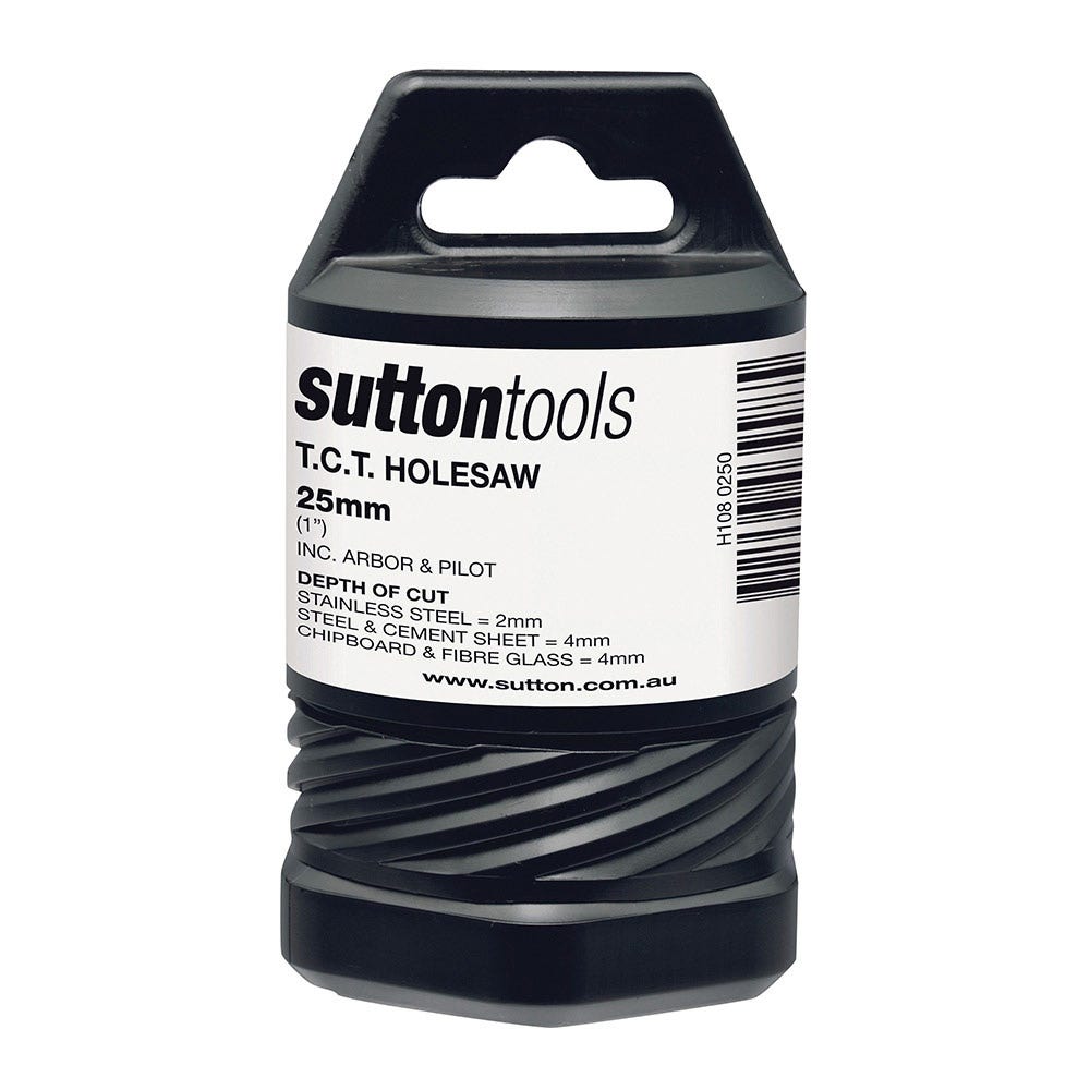 SUTTON 25MM TCT METAL HOLESAW W/ ARBOR H1080250