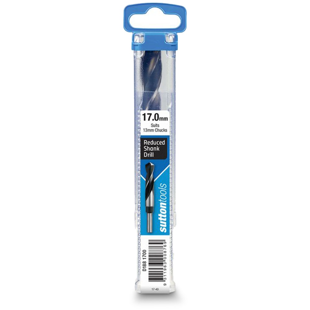 SUTTON 17.0 X 152MM 12.5MM REDUCED SHANK HSS METAL DRILL BIT