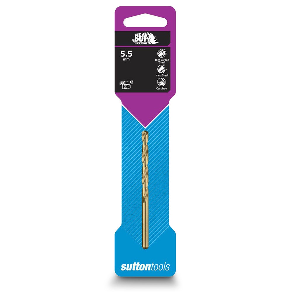 SUTTON 5.5 X 93MM HSS-COBALT JOBBER DRILL BIT - HD-COBALT