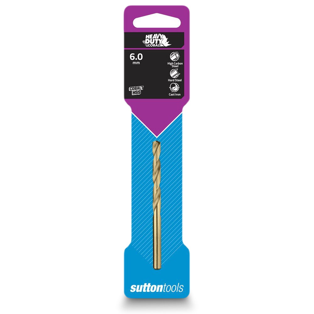 SUTTON 6.0 X 93MM HSS-COBALT JOBBER DRILL BIT - HD-COBALT