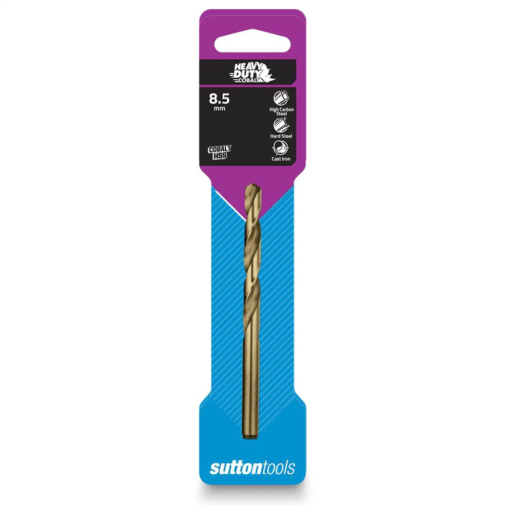 SUTTON 8.5 X 117MM HSS-COBALT JOBBER DRILL BIT - HD-COBALT