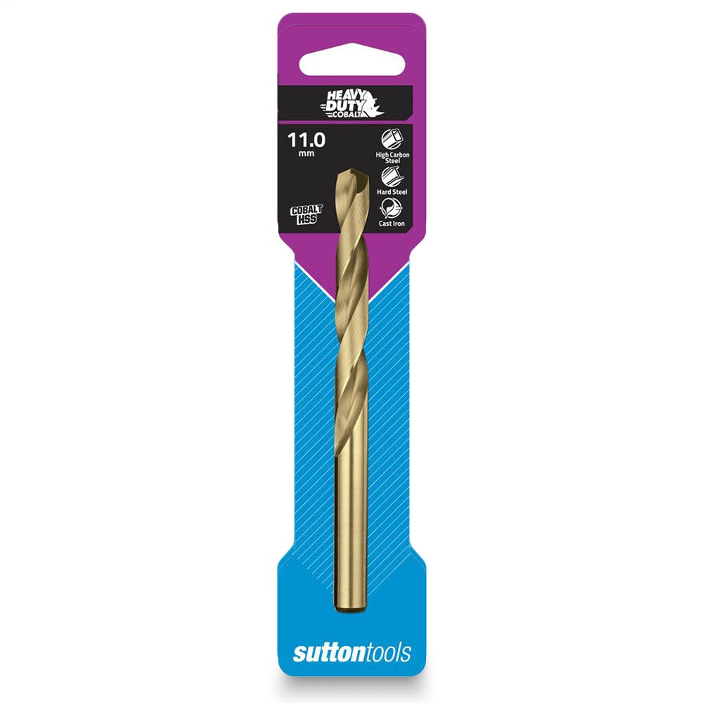 SUTTON 11.0 X 142MM HSS-COBALT JOBBER DRILL BIT - HD-COBALT