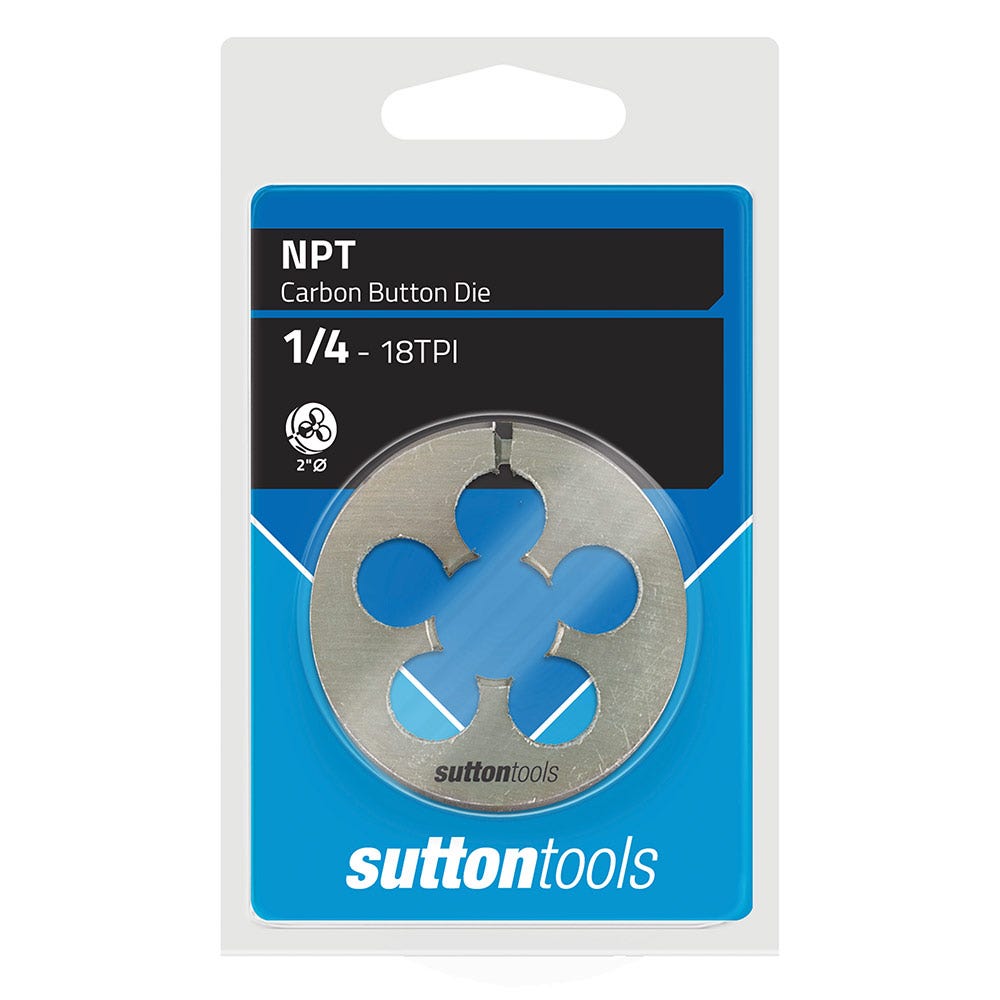 SUTTON NPT 1/4" X 18 2INCH OD CARBON BUTTON DIE M4291372
