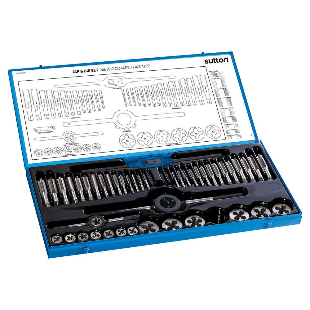 SUTTON M6-M18 Metric Tap & Die Set - 47 Piece M500MMF47
