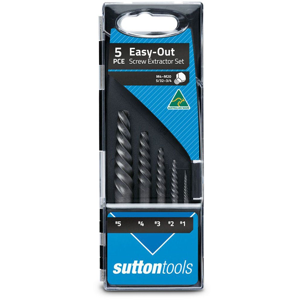 SUTTON NO.1-5 SCREW EXTRACTOR SET - EASY-OUT - 5 PIECE