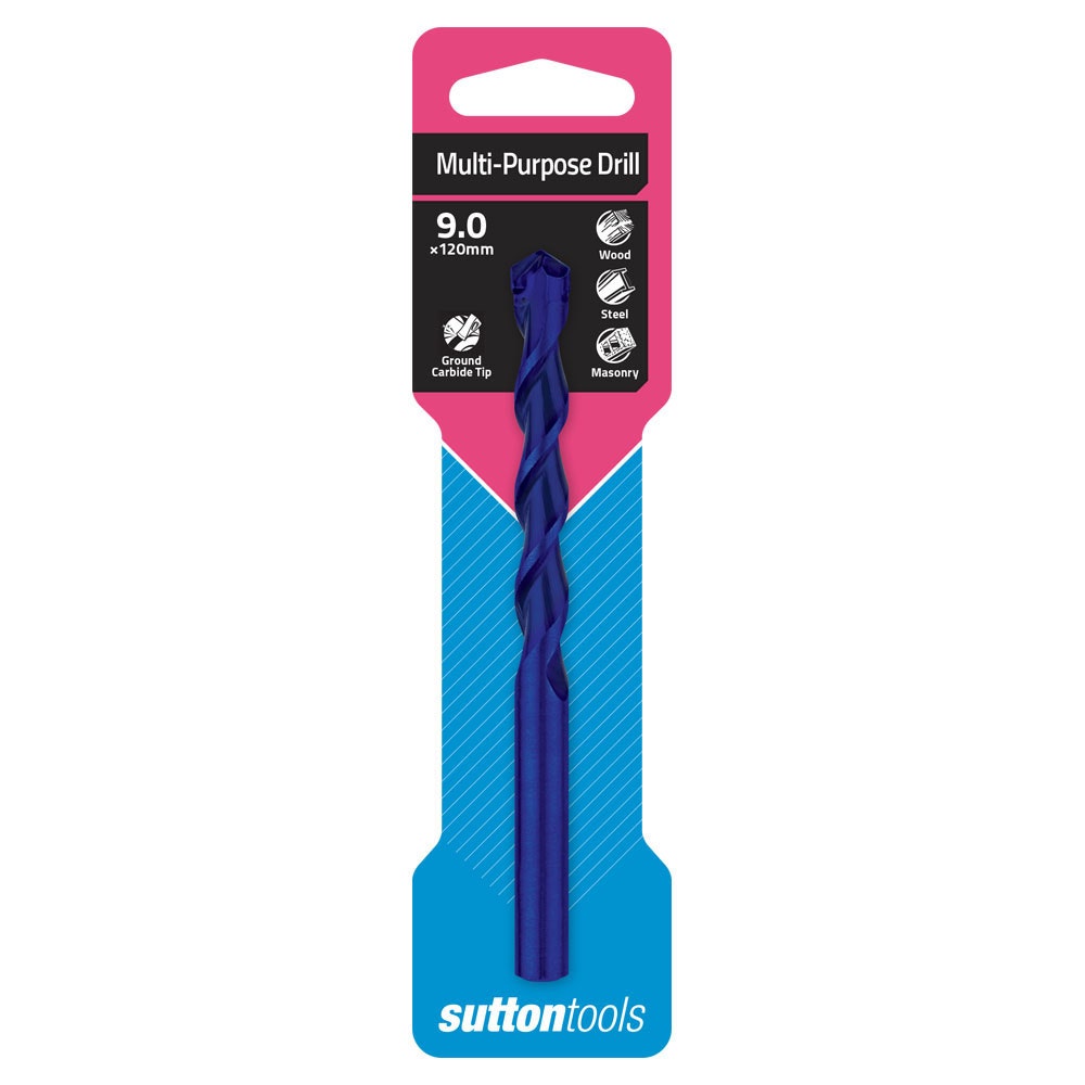 SUTTON 9.0X120MM TCT MULTI-PURPOSE DRILL BIT D6100900
