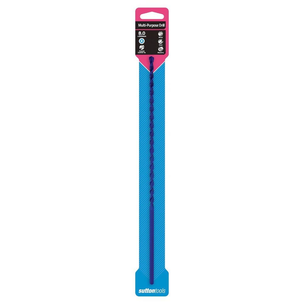 SUTTON 8.0X300MM TCT MULTI-PURPOSE DRILL BIT D6110803