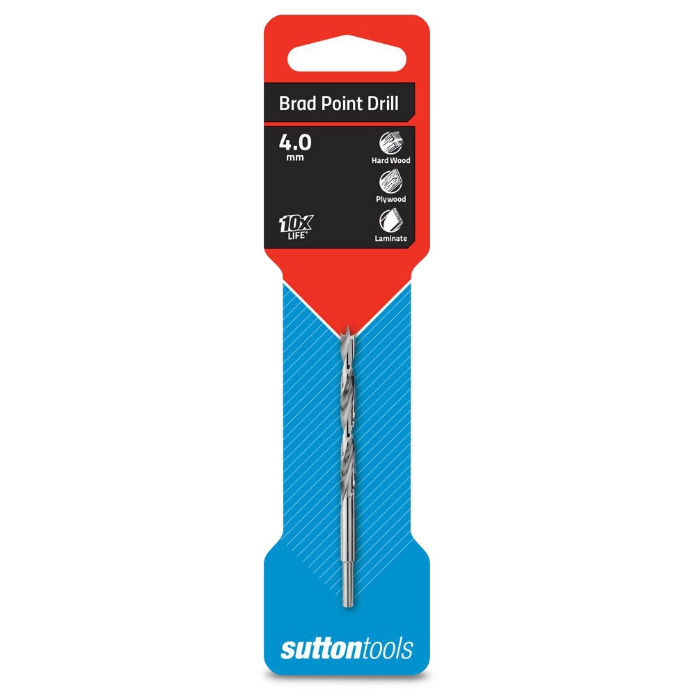 SUTTON 4 X 75MM BRAD POINT WOOD DRILL BIT