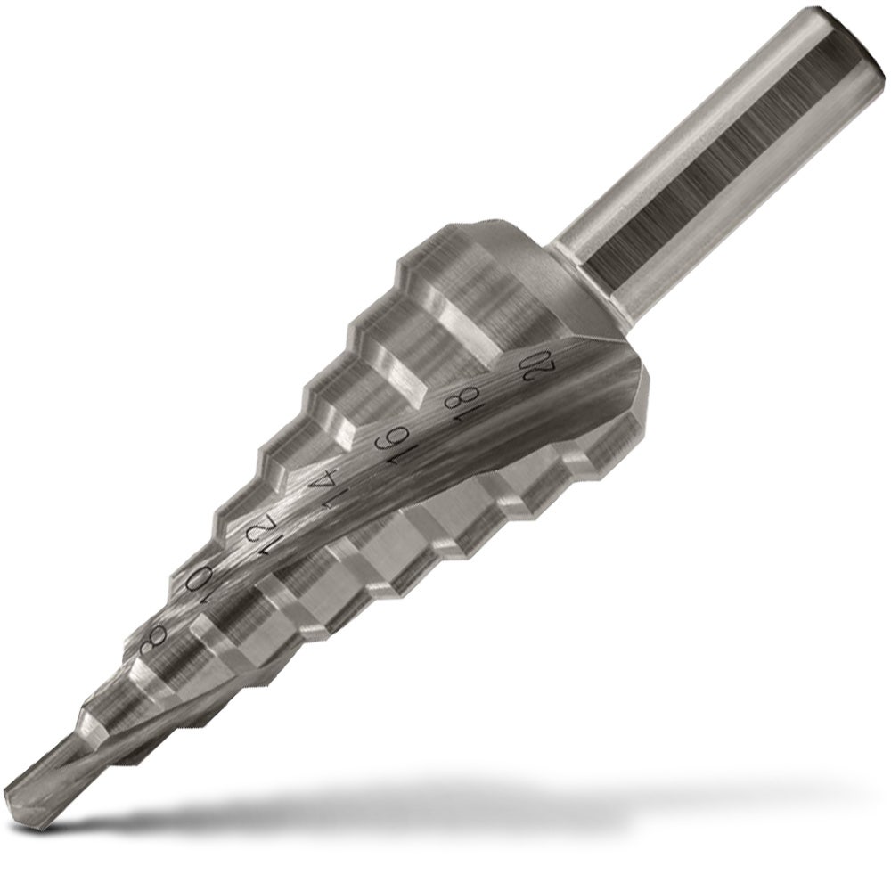 SUTTON 4-20MM 9-STEP HSS SPIRAL FLUTE STEP DRILL BIT