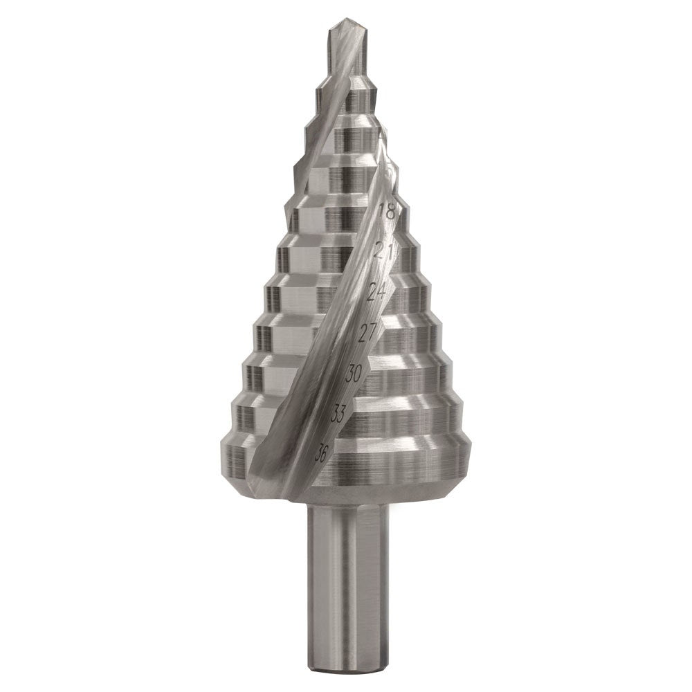 SUTTON 6-36MM 11-STEP HSS SPIRAL FLUTE STEP DRILL BIT