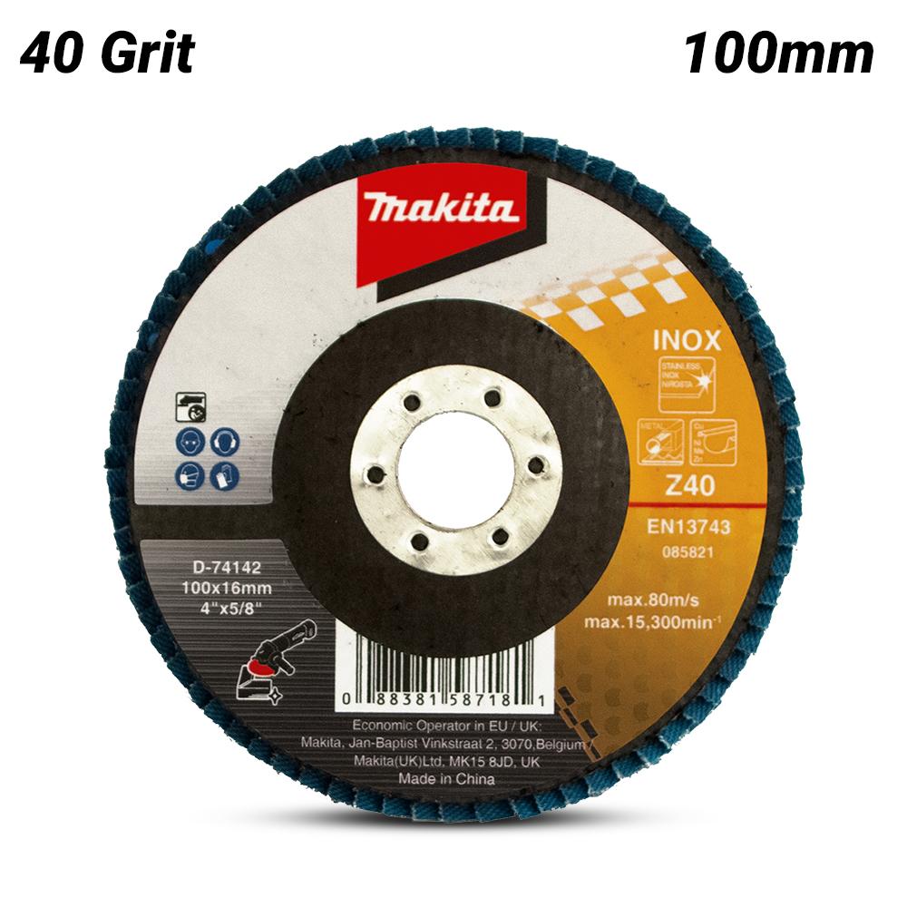 Makita 115Mm Economy Flap Disc 60# - Zirconia - Flat D-74192