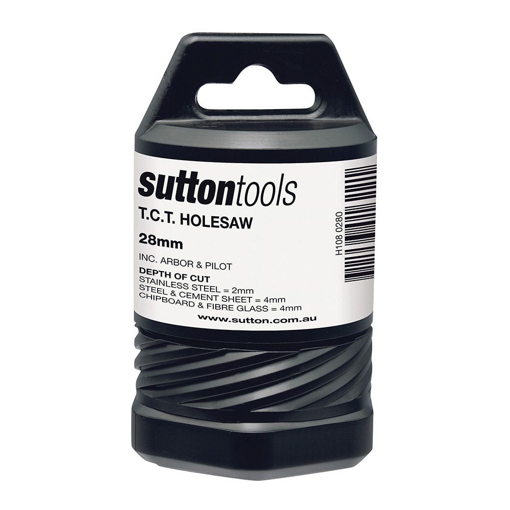 SUTTON 28MM TCT METAL HOLESAW W/ ARBOR H1080280