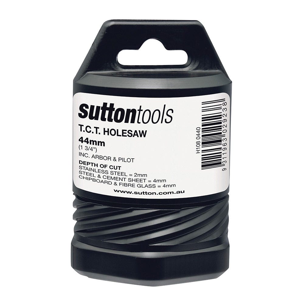 SUTTON 44MM TCT METAL HOLESAW W/ ARBOR H1080440
