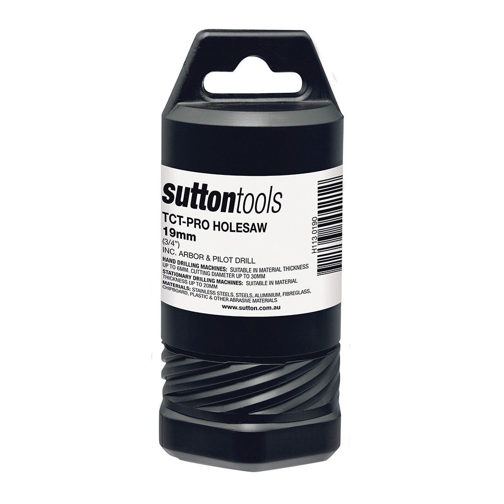 SUTTON 19MM TCT METAL HOLESAW W/ ARBOR - DEEP CUT H1130190