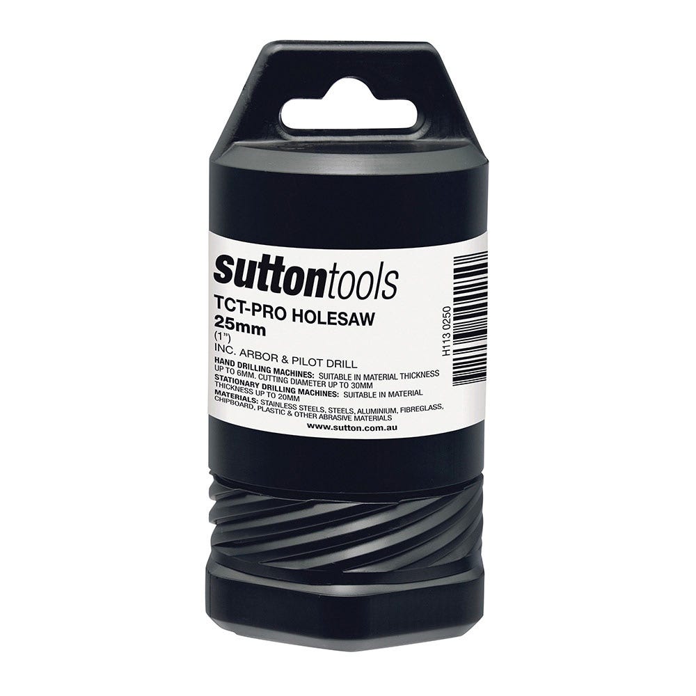 SUTTON 25MM TCT METAL HOLESAW W/ ARBOR - DEEP CUT H1130250
