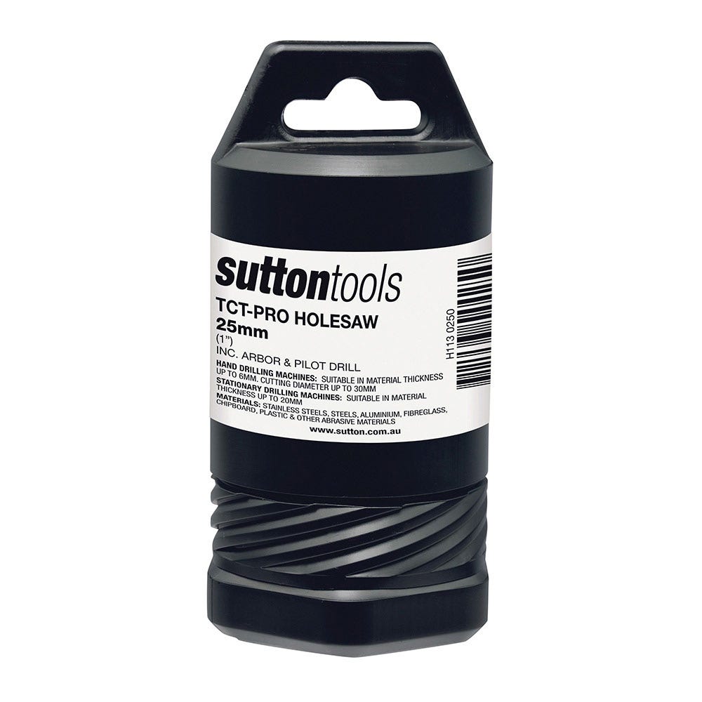 SUTTON 28MM TCT METAL HOLESAW W/ ARBOR - DEEP CUT H1130280