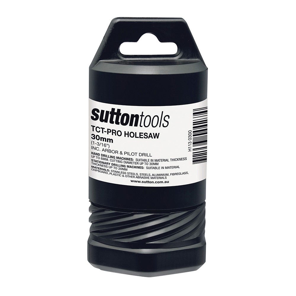 SUTTON 30MM TCT METAL HOLESAW W/ ARBOR - DEEP CUT H1130300
