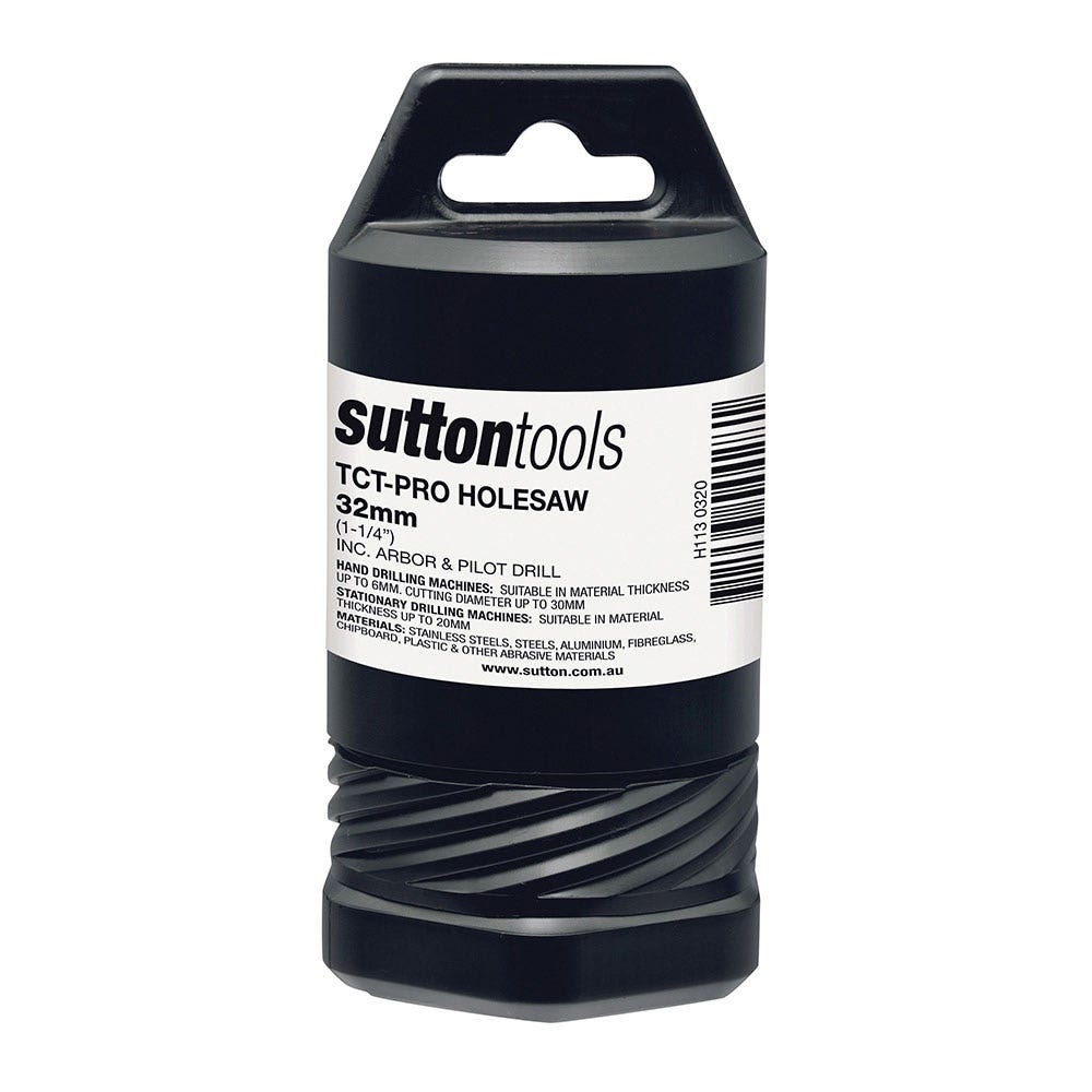SUTTON 32MM TCT METAL HOLESAW W/ ARBOR - DEEP CUT H1130320