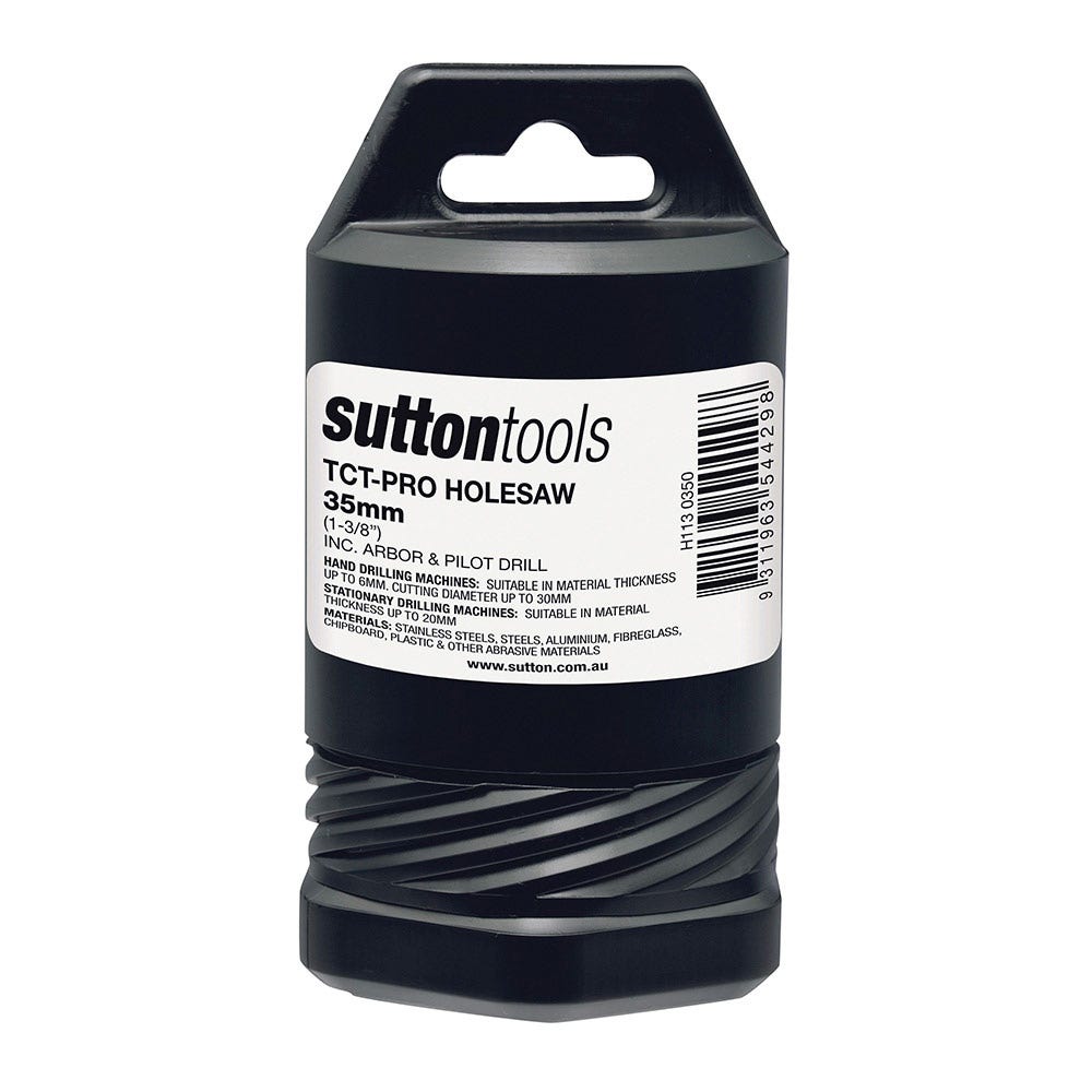 SUTTON 35MM TCT METAL HOLESAW W/ ARBOR - DEEP CUT H1130350