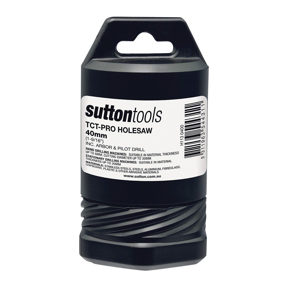 SUTTON 40MM TCT METAL HOLESAW W/ ARBOR - DEEP CUT H1130400