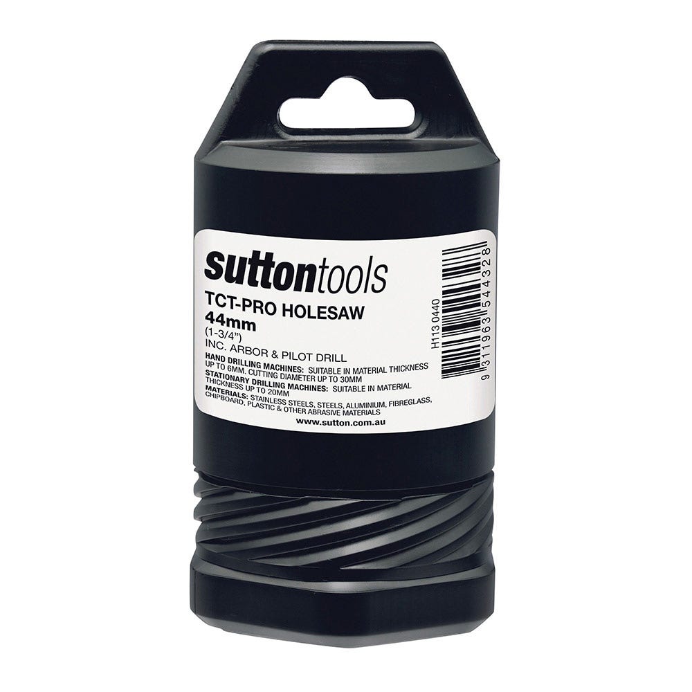 SUTTON 44MM TCT METAL HOLESAW W/ ARBOR - DEEP CUT H1130440