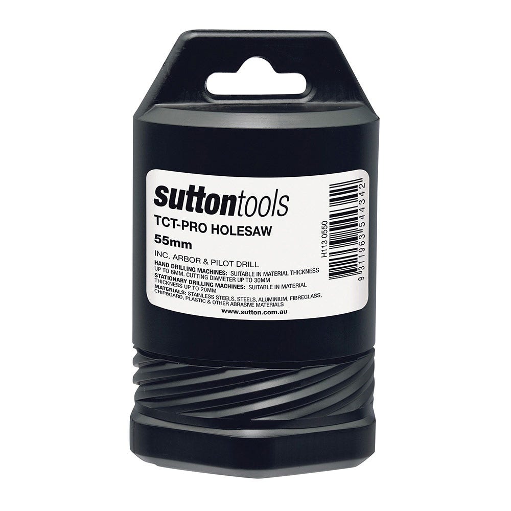SUTTON 55MM TCT METAL HOLESAW W/ ARBOR - DEEP CUT H1130550