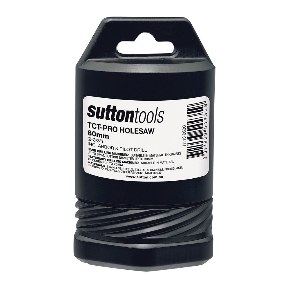 SUTTON 65MM TCT METAL HOLESAW W/ ARBOR - DEEP CUT H1130650