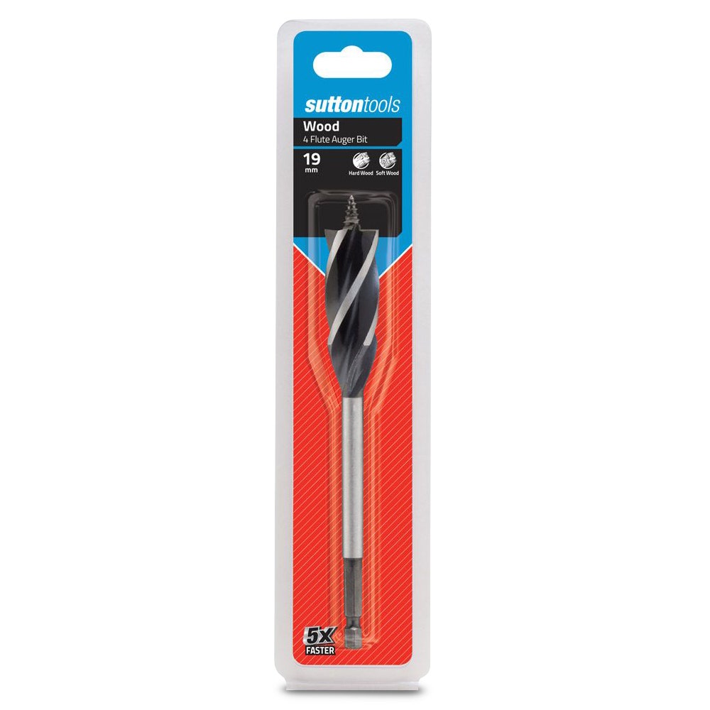SUTTON 19 X 165MM 7/16" 4-FLUTE AUGER BIT D5141900