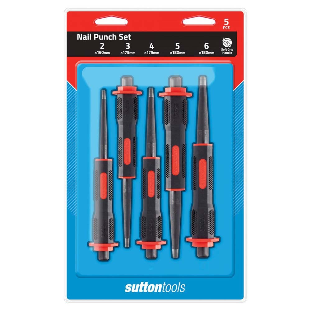 SUTTON 2-6MM NAIL PUNCH SET - 5 PIECE M7090005