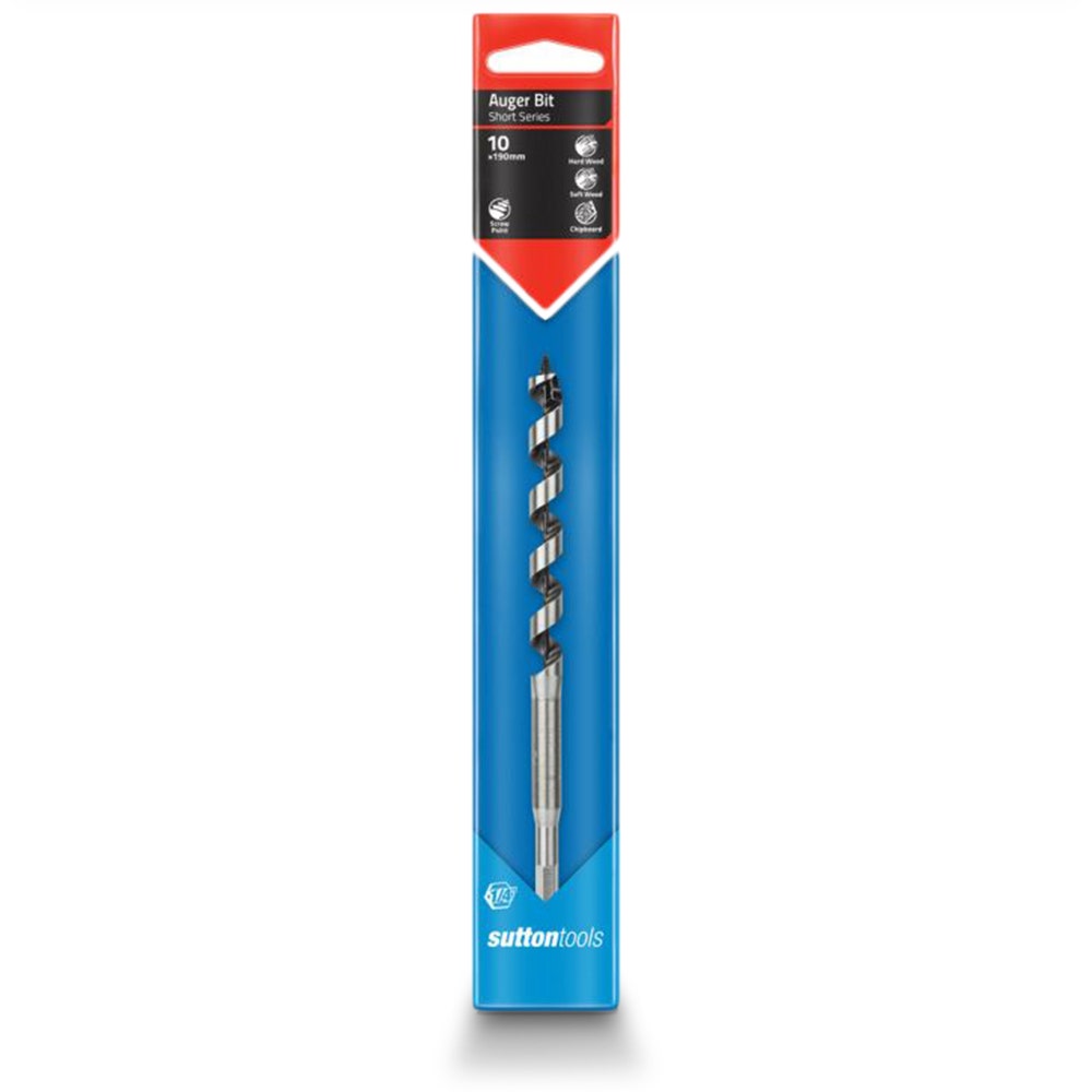 SUTTON 10 X 190MM 1/4-HEX SHANK AUGER BIT
