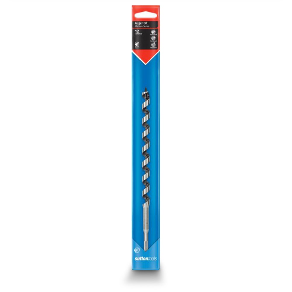 SUTTON 12 X 270MM 1/4-HEX SHANK AUGER BIT