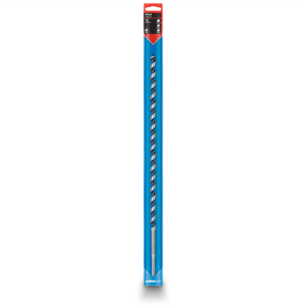 SUTTON 12 X 500MM 1/4INCH-HEX SHANK AUGER BIT