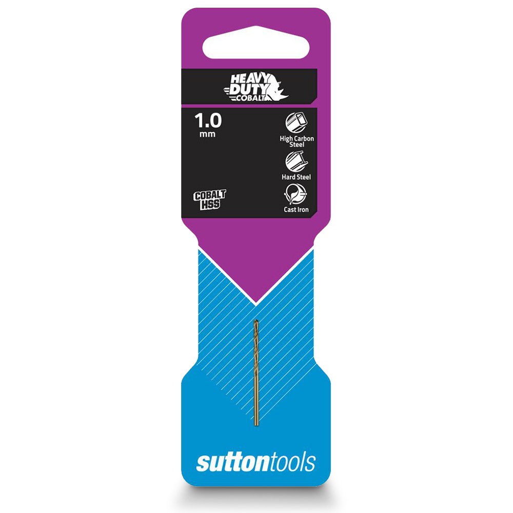 SUTTON 1.0 X 34MM HSS-COBALT JOBBER DRILL BIT - HD-COBALT