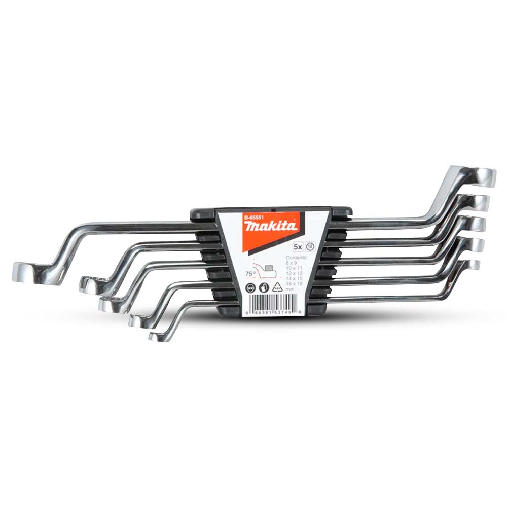 Makita Double Box Wrench 5Pc Set B-65551