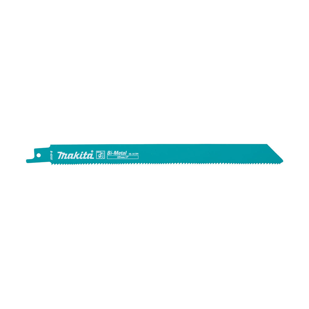 Makita RECIPRO BLADE Bi-METAL 225mm x 1.25mm x 10 - 14tpi - 5pk - THICK METAL B-43197