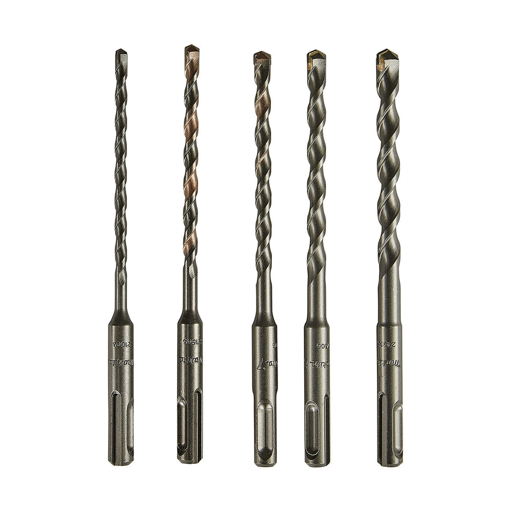 Makita STANDARD SDS-PLUS DRILL ASSORTMENT SET - 5pc - 5 x 160, 6 x 160, 7 x 160, 8 x 160, 10 x 160 D-20703