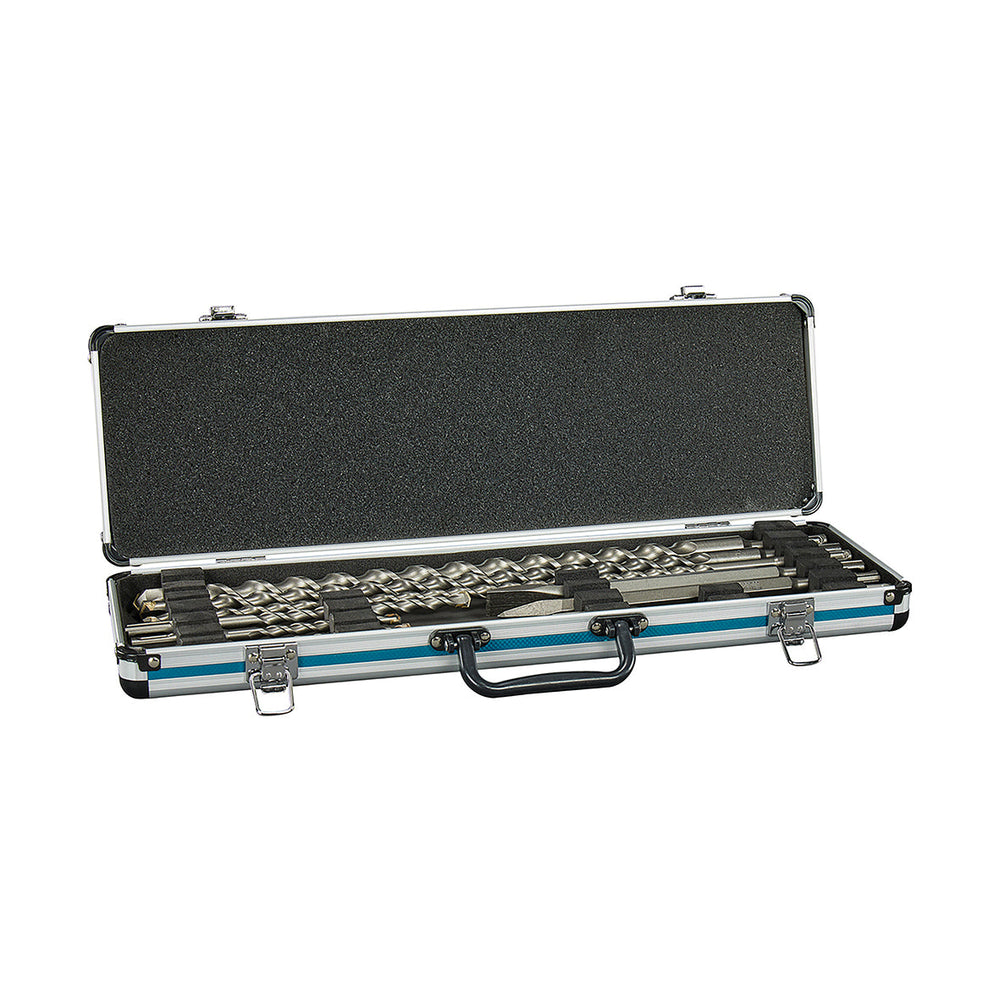 Makita STANDARD SDS-PLUS DRILL & CHISEL ASSORTMENT SET - 10pk - ALUMINIUM CASE D-42391