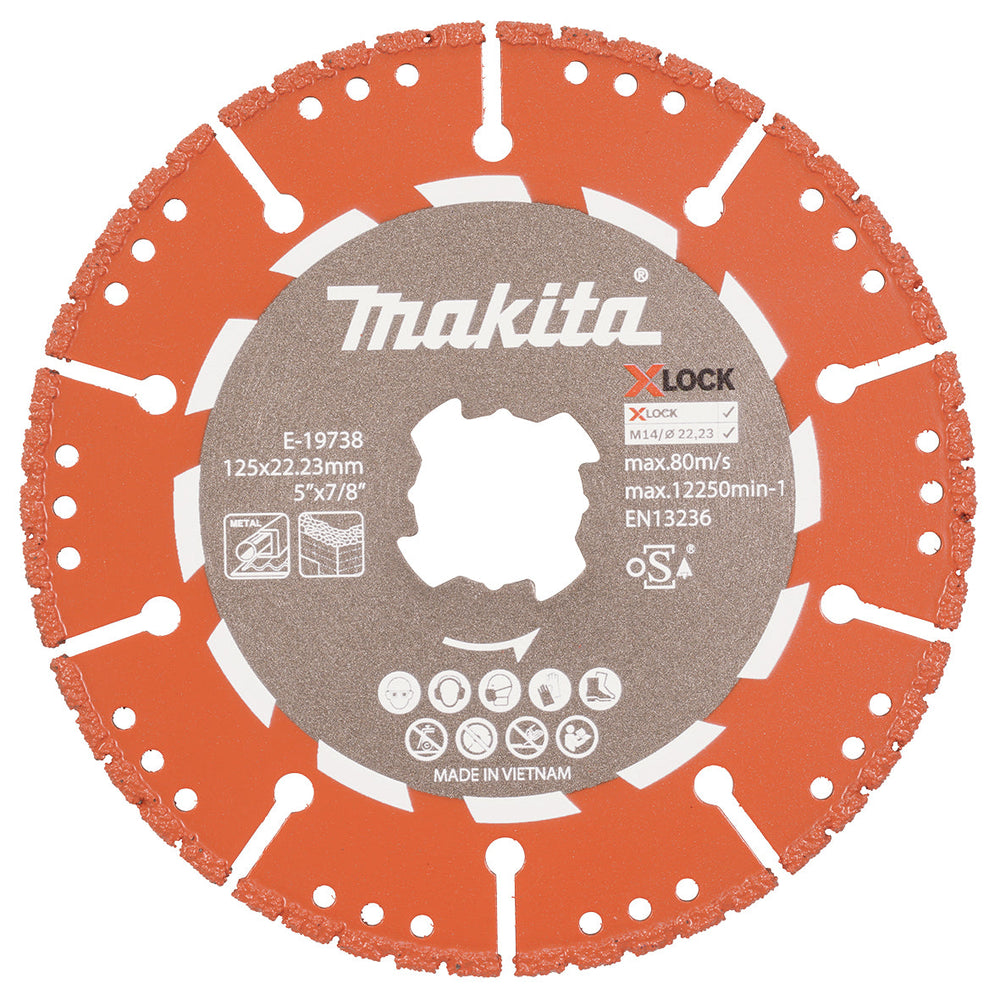 Makita X - LOCK 125mm RESCUE VAC BRAZED DIAMOND E-19738
