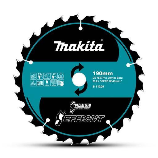 Makita Efficut Wood Tct Saw Blade 190Mm X 20 X 25T E-11209