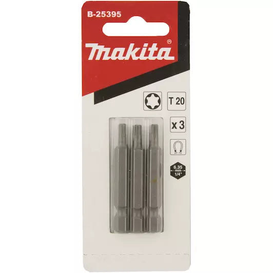 Makita T20 X 50Mm Power Driver Bit 3Pk B-25395