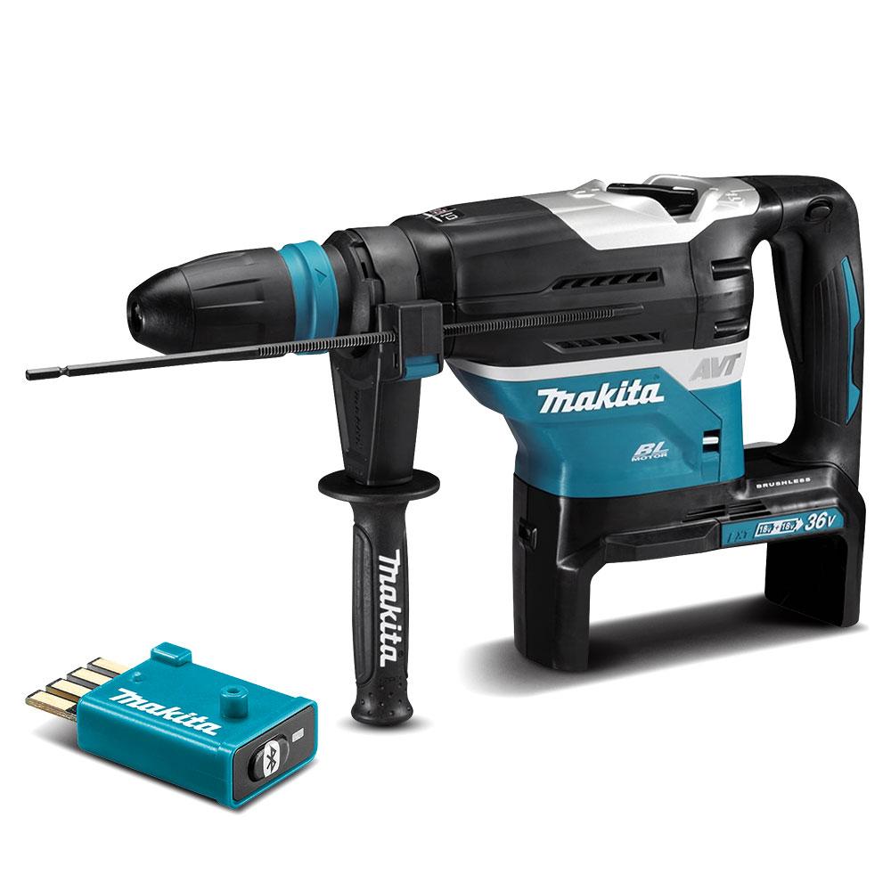 Makita DHR400ZKUN 36V (18V x 2) LXT Li-ion Cordless Brushless AWS 40mm SDS Max Rotary Hammer with Wireless Unit - Skin Only