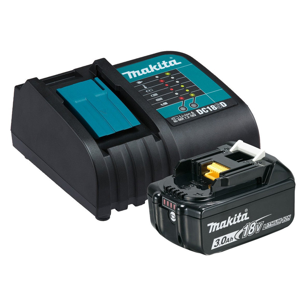 Makita 18V Single Port Optimum Charger And 3.0Ah Battery 198399-6